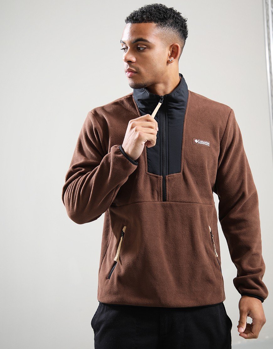 Columbia Sequoia Half Zip Fleece Tobacco/Black Columbia Sequoia Half Zip Fleece Tobacco/Black
