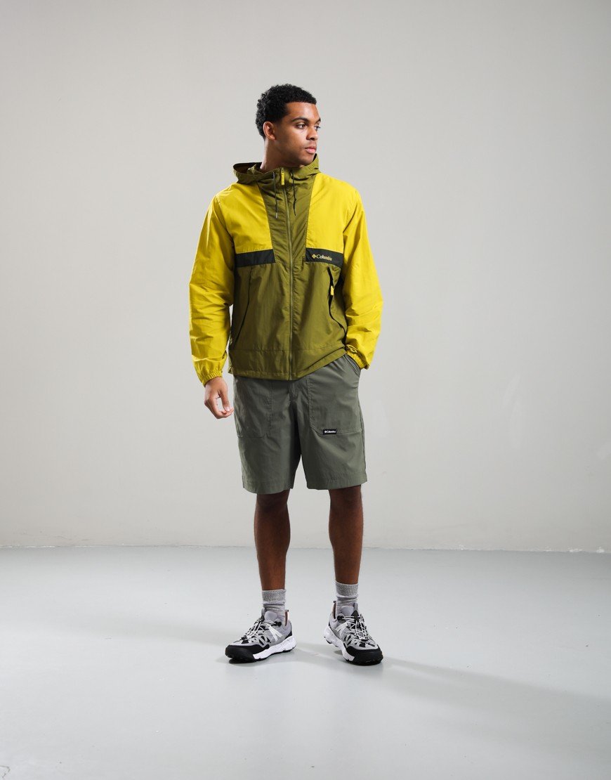 Columbia Spire Valley Hooded Windbreaker Antique Moss/Mossy Green/Greenscape