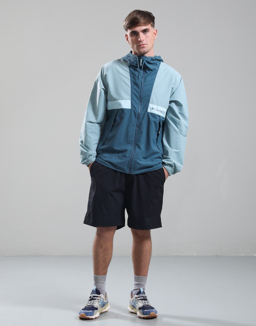 Columbia Spire Valley Hooded Windbreaker Crushed Blue/Everblue/Marine Light
