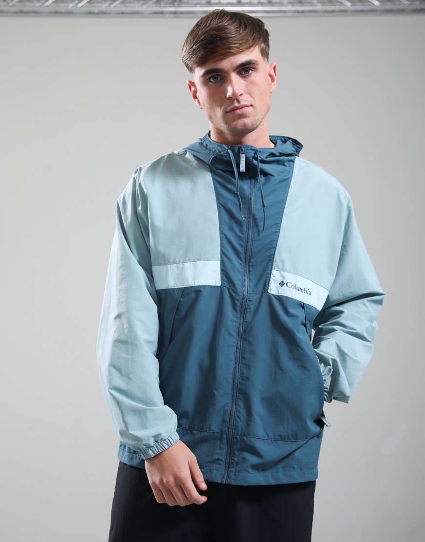 Columbia Spire Valley Hooded Windbreaker Crushed Blue/Everblue/Marine Light