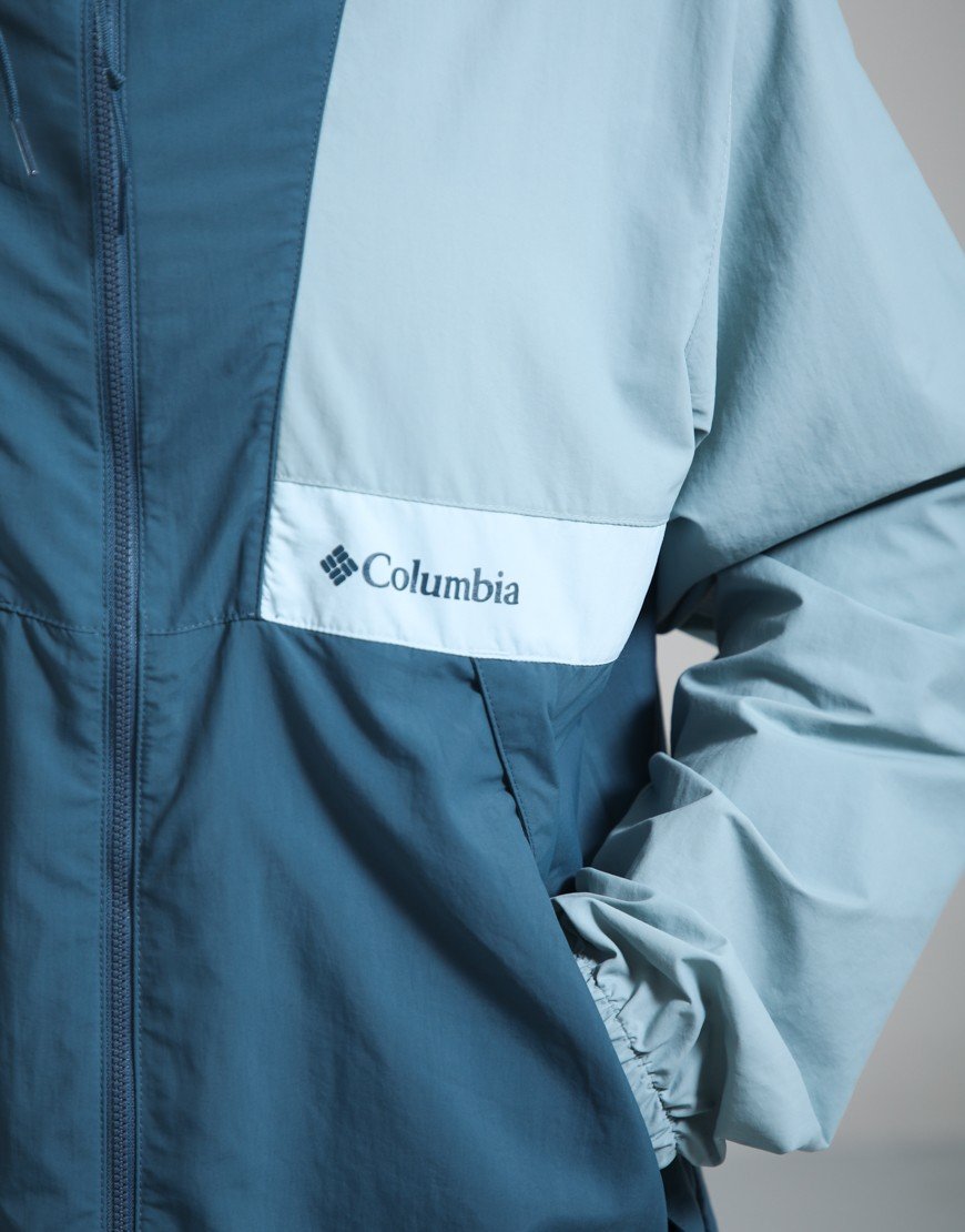 Columbia Spire Valley Hooded Windbreaker Crushed Blue/Everblue/Marine Light