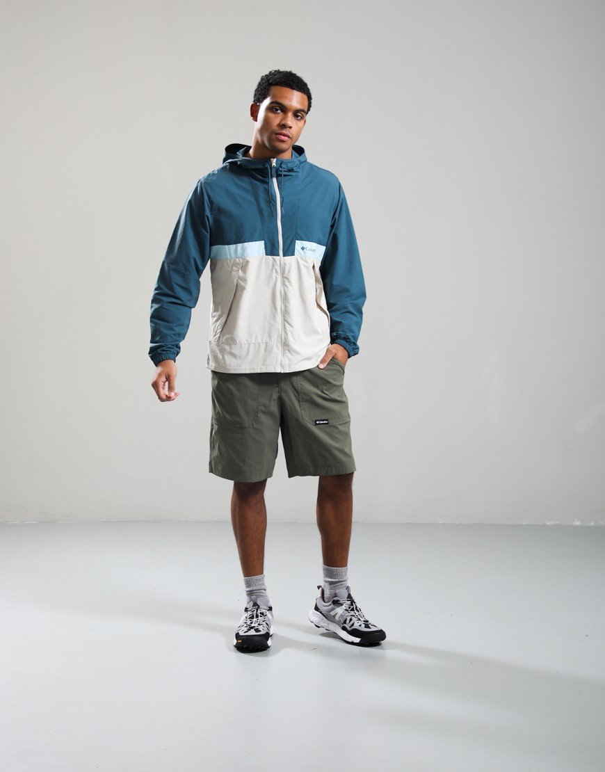 Columbia Spire Valley Hooded Windbreaker Everblue/Dark Stone/Marine Light