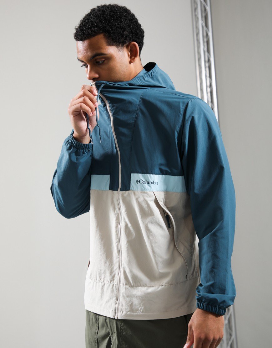 Columbia Spire Valley Hooded Windbreaker Everblue/Dark Stone/Marine Light