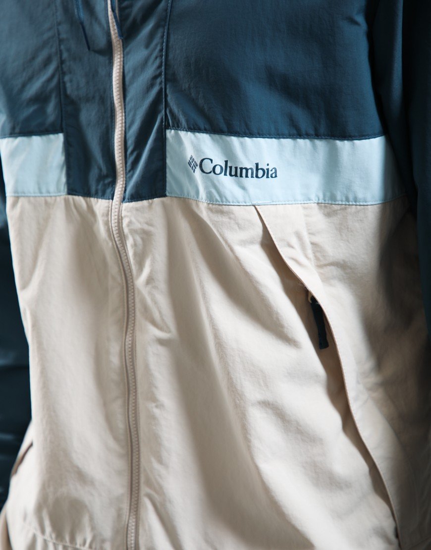 Columbia Spire Valley Hooded Windbreaker Everblue/Dark Stone/Marine Light
