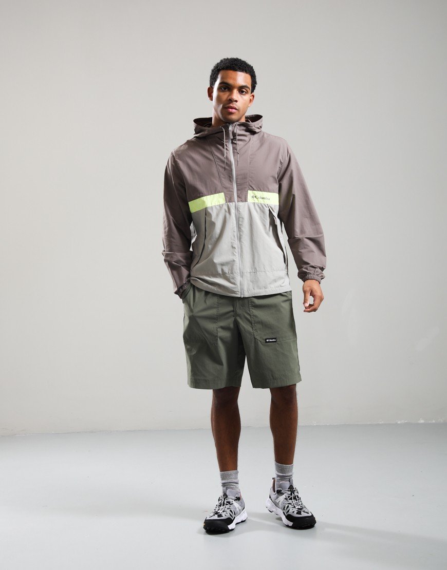 Columbia Spire Valley Hooded Windbreaker Iron/Flint Grey/Neon Light