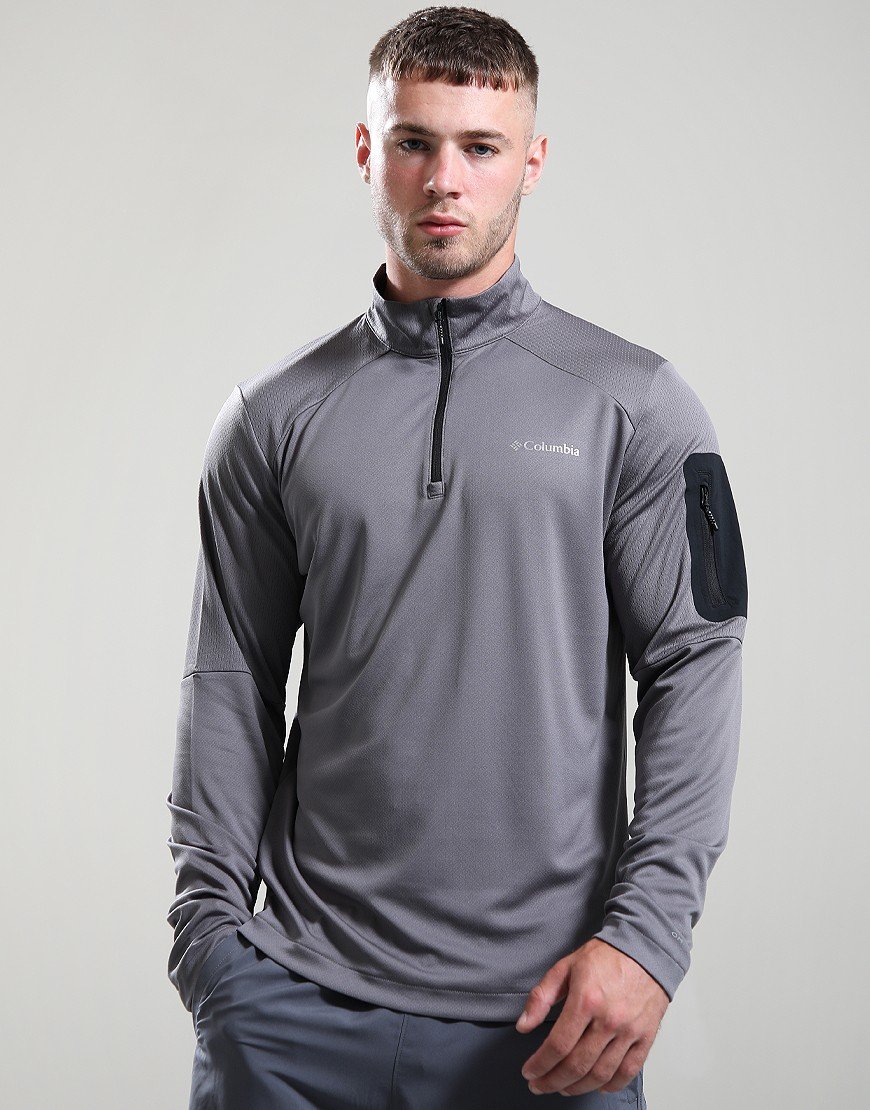 Columbia Tech Knit 1/4 Zip Sweat City Grey/Black