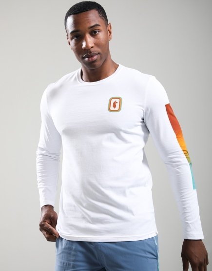 Cotopaxi Radiant Llama Long-Sleeve T-Shirt White