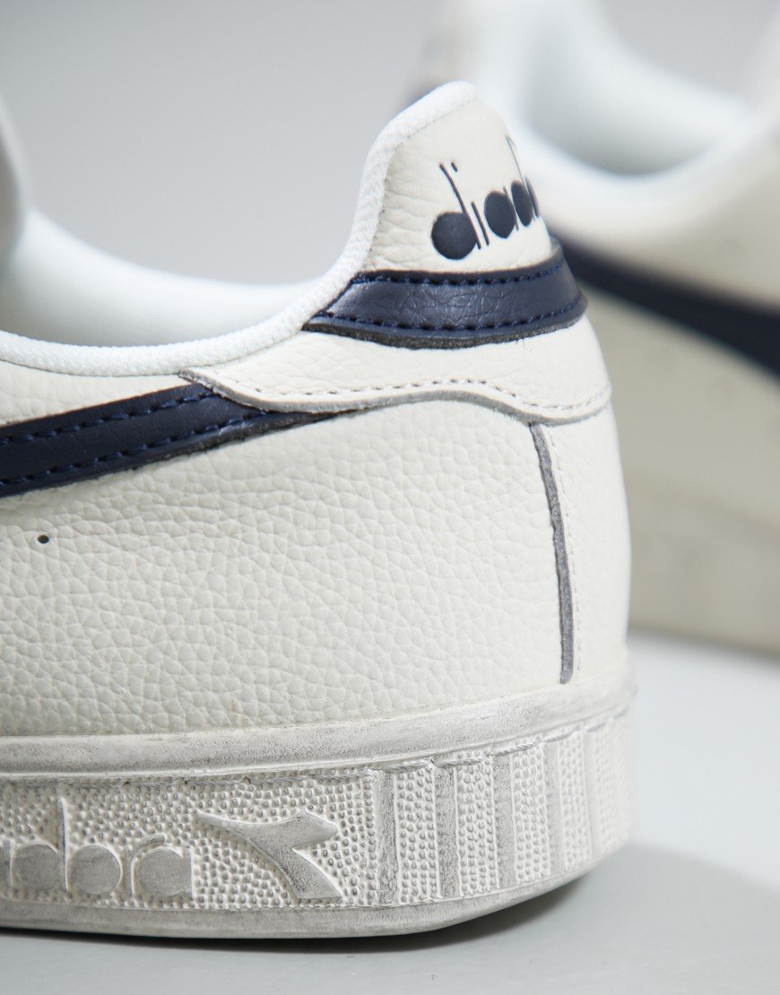 Diadora Game L Low Trainers White/Blue Caspian Sea