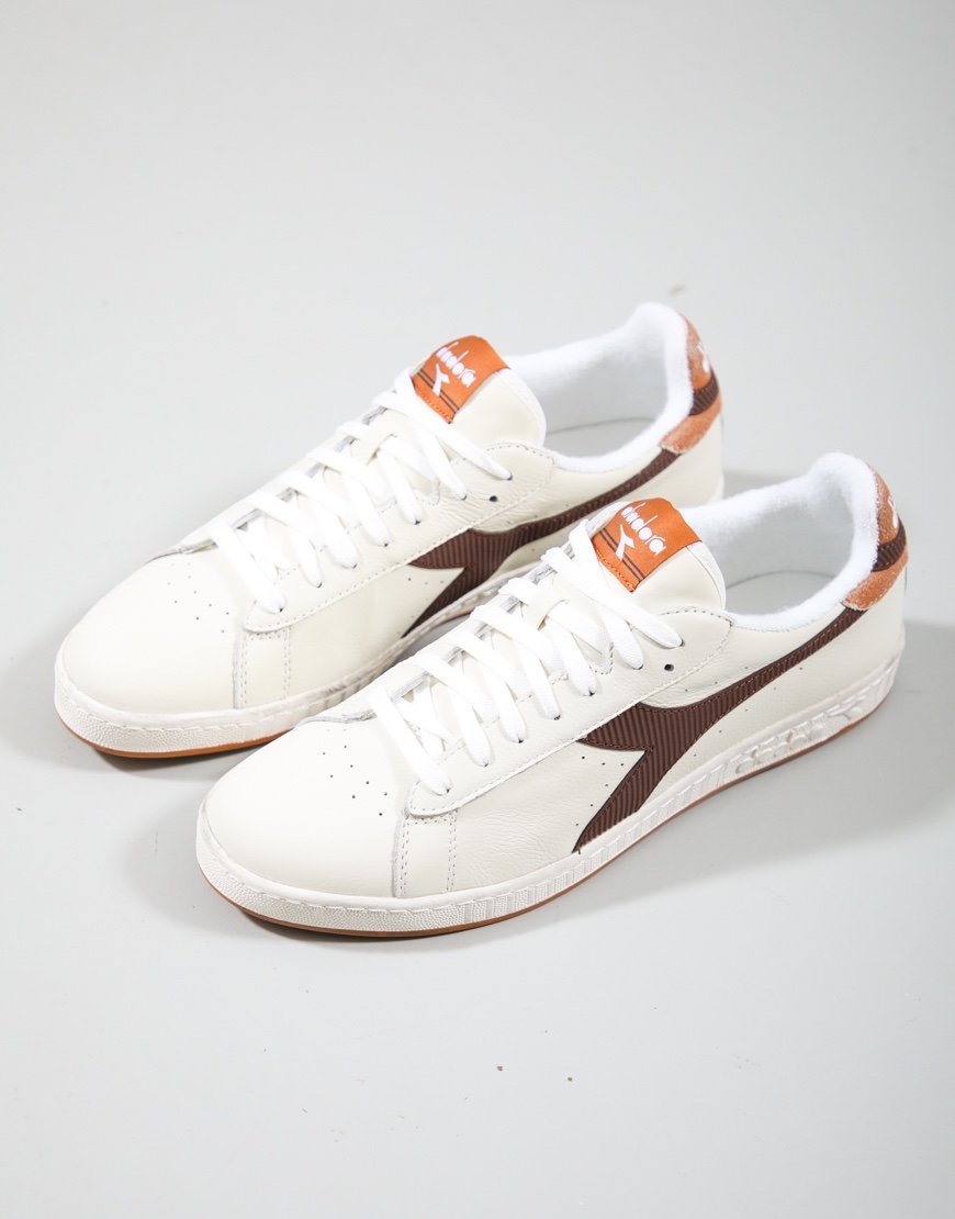 Diadora Game Low Stripes Waxed Trainers Shaved Chocolate