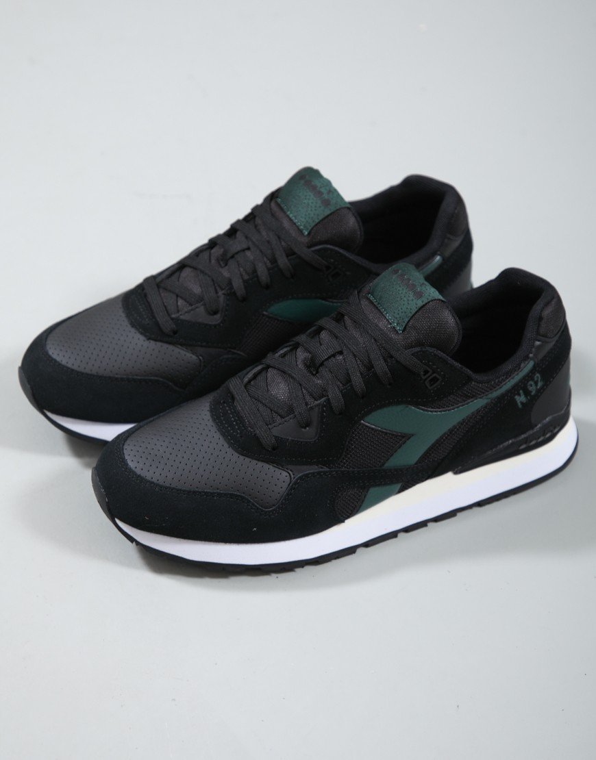 Diadora N.92 Advance Trainers Black/Pineneedle