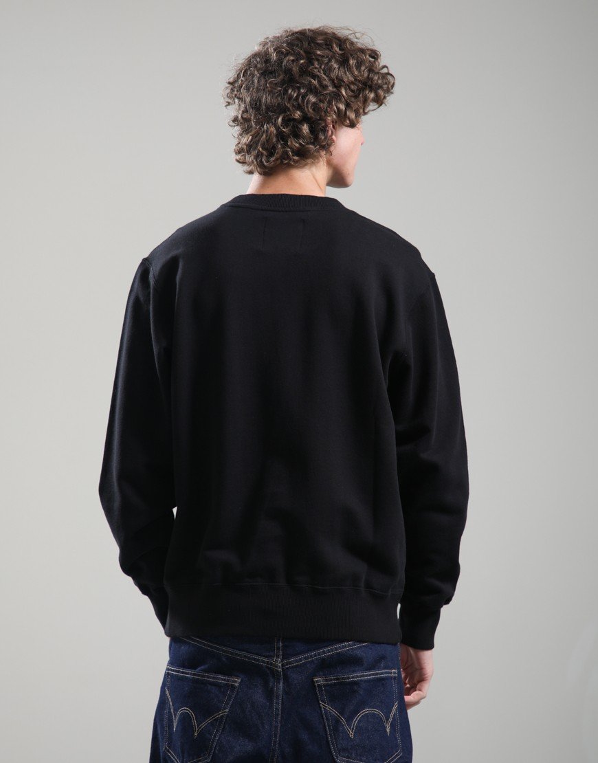 EDWIN Charmer Chest Crew Sweat Black