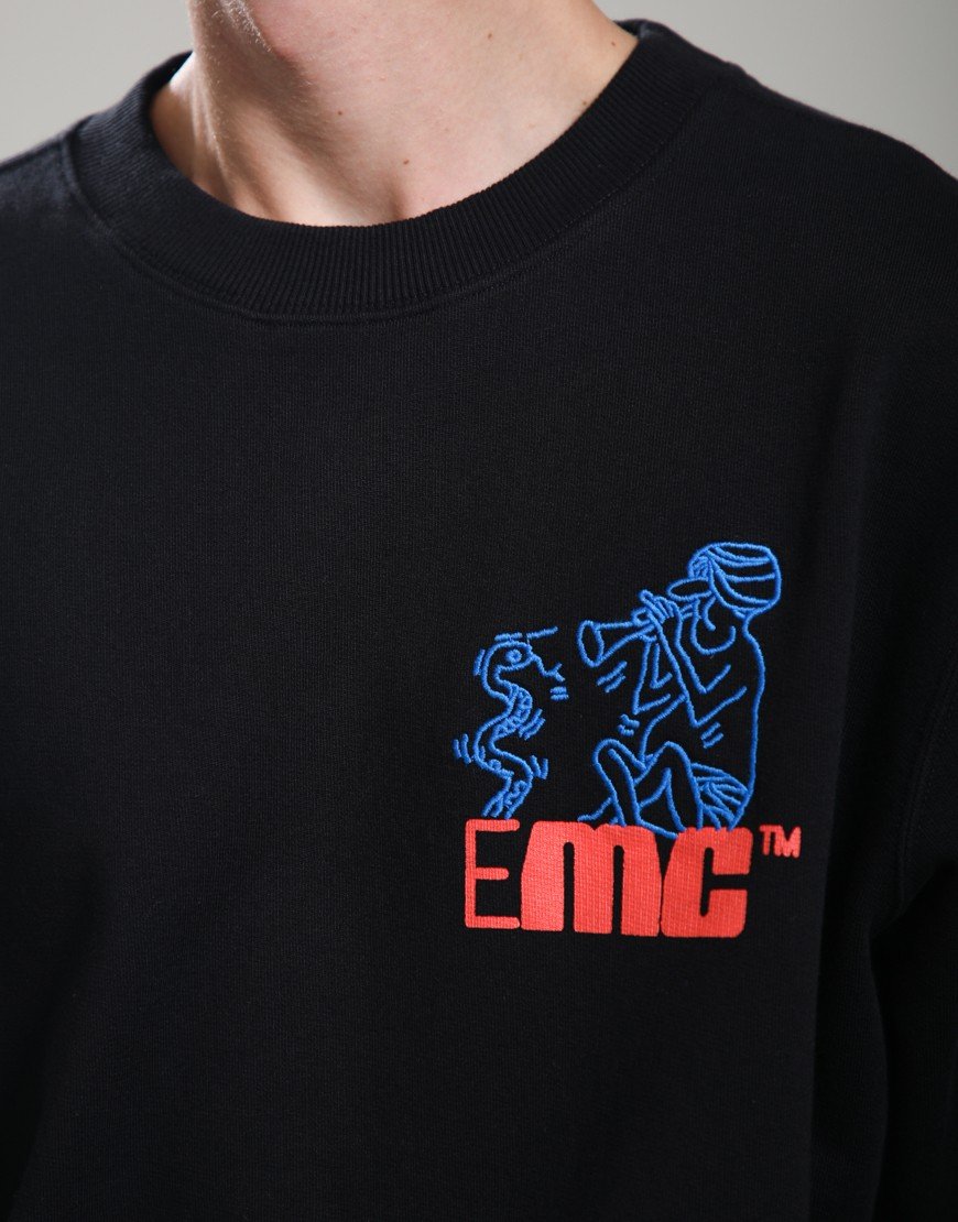 EDWIN Charmer Chest Crew Sweat Black