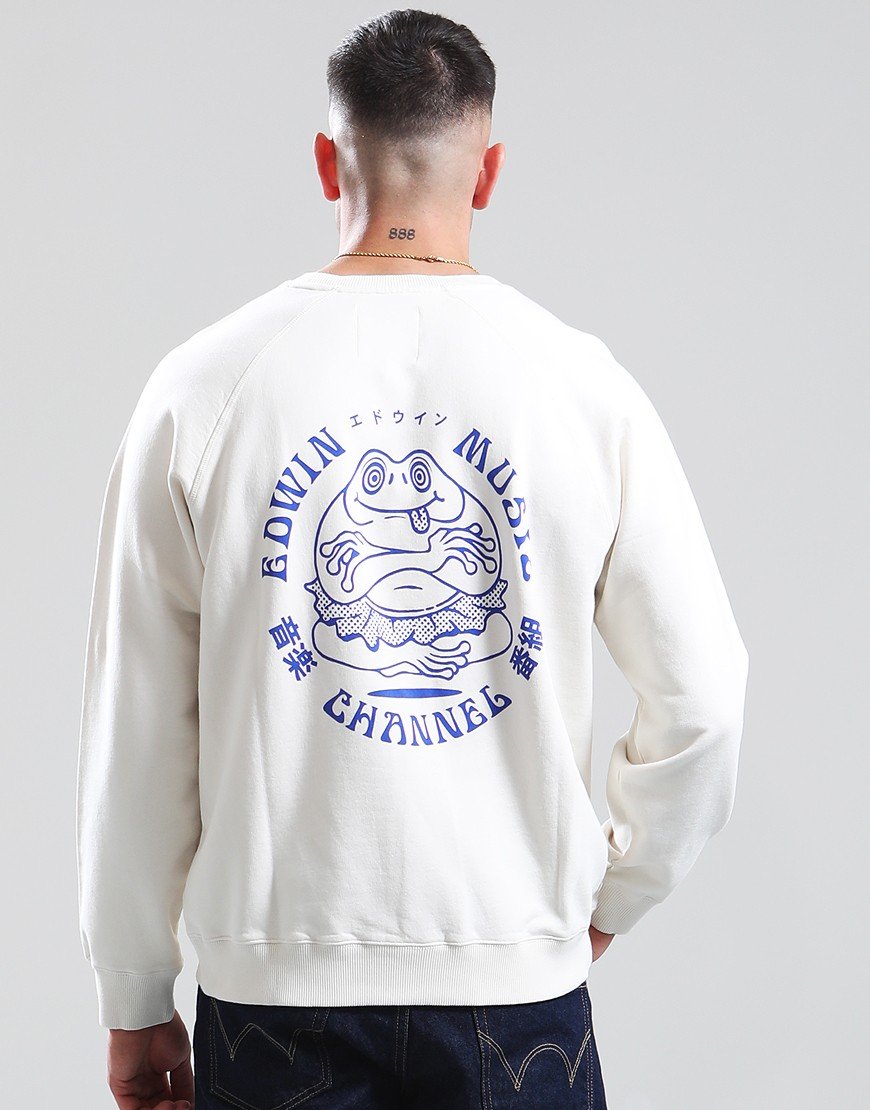 EDWIN Music Channel Sweat Whisper White