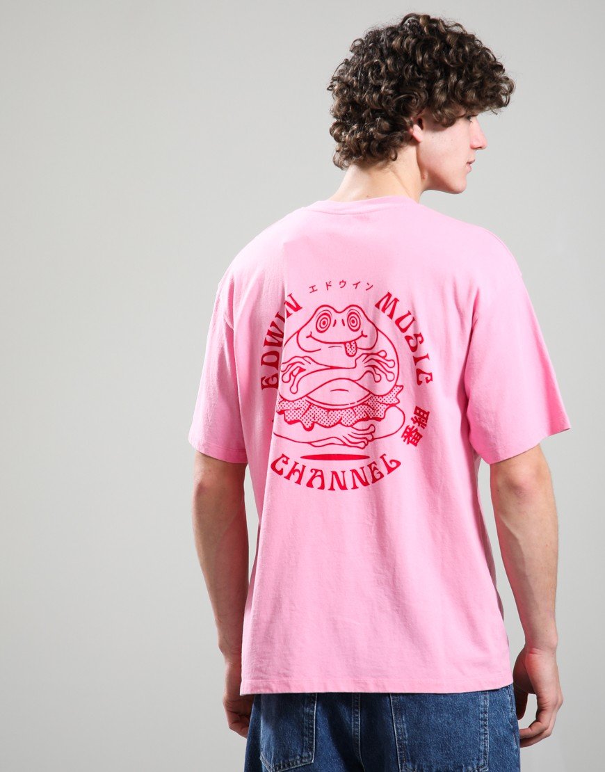 Edwin Music Channel T-Shirt Begonia Pink