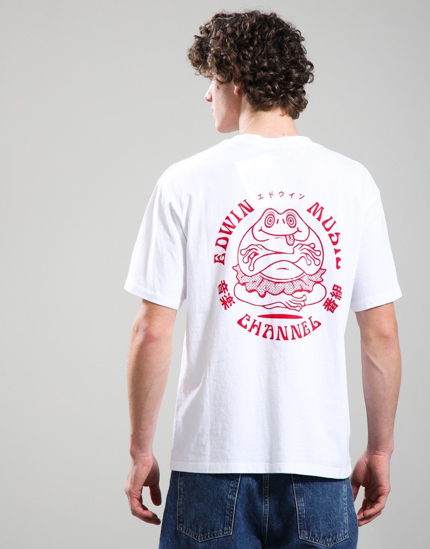 Edwin Music Channel T-Shirt White/Red