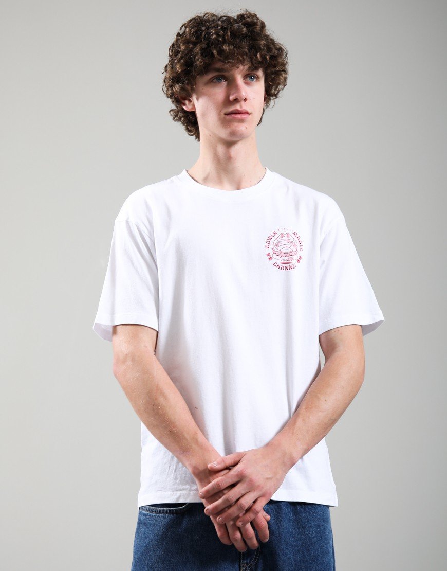 Edwin Music Channel T-Shirt White/Red