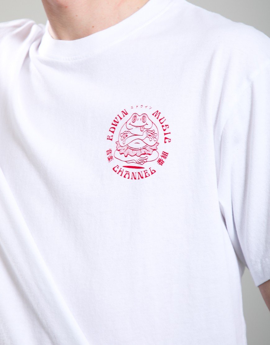 Edwin Music Channel T-Shirt White/Red