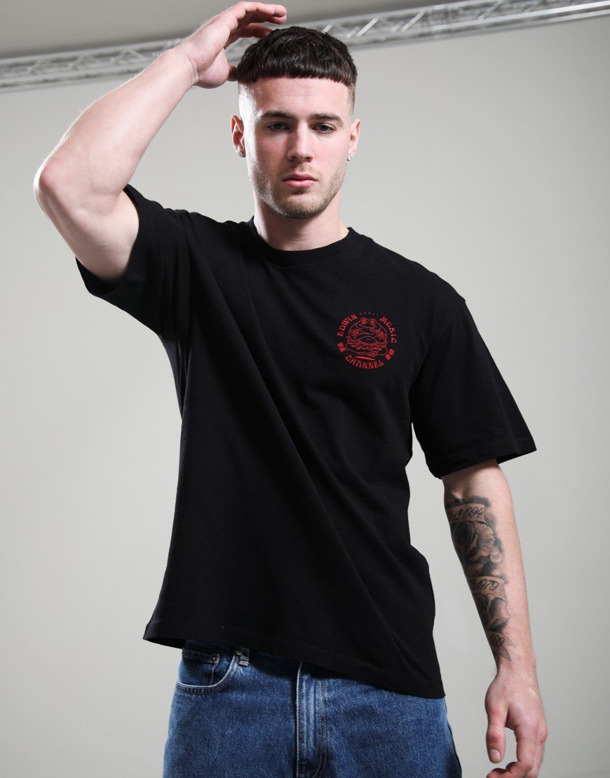Edwin Music Channel T-Shirt Black/Red