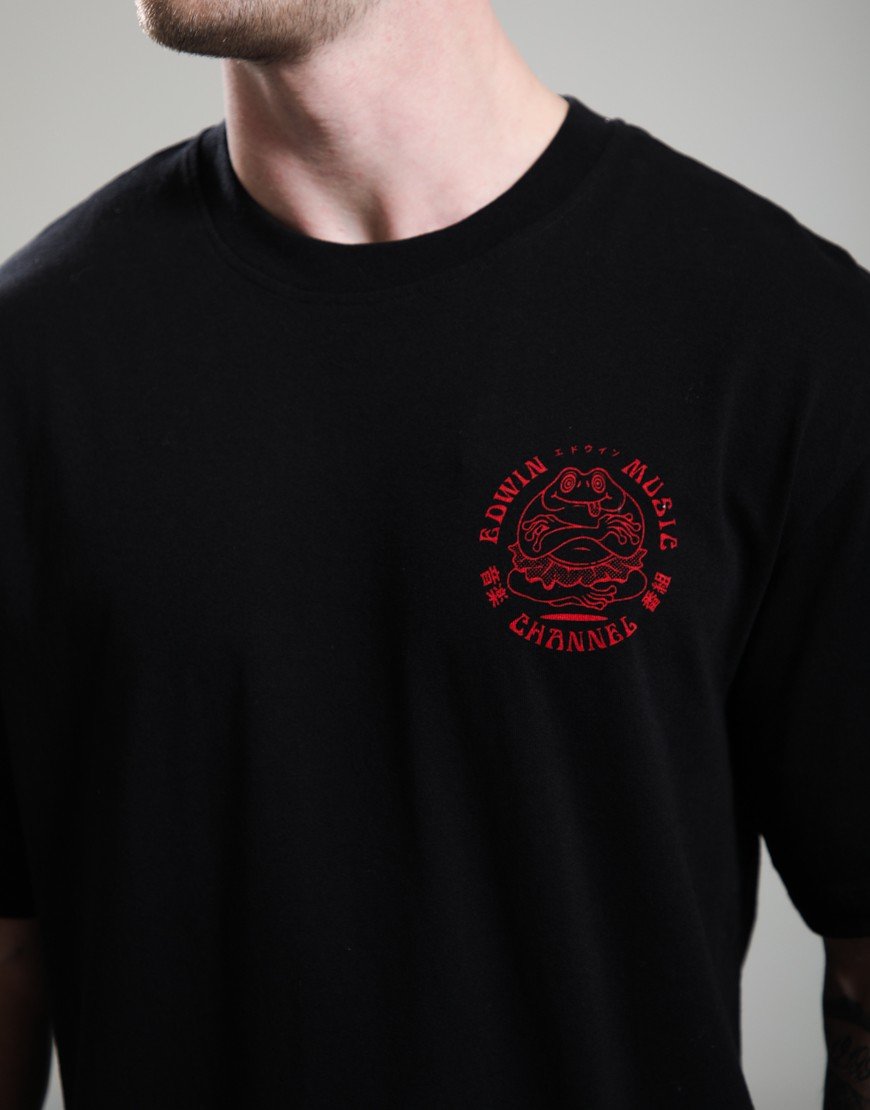 Edwin Music Channel T-Shirt Black/Red