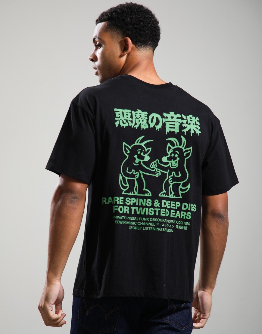 EDWIN Rare Spins T-Shirt Black