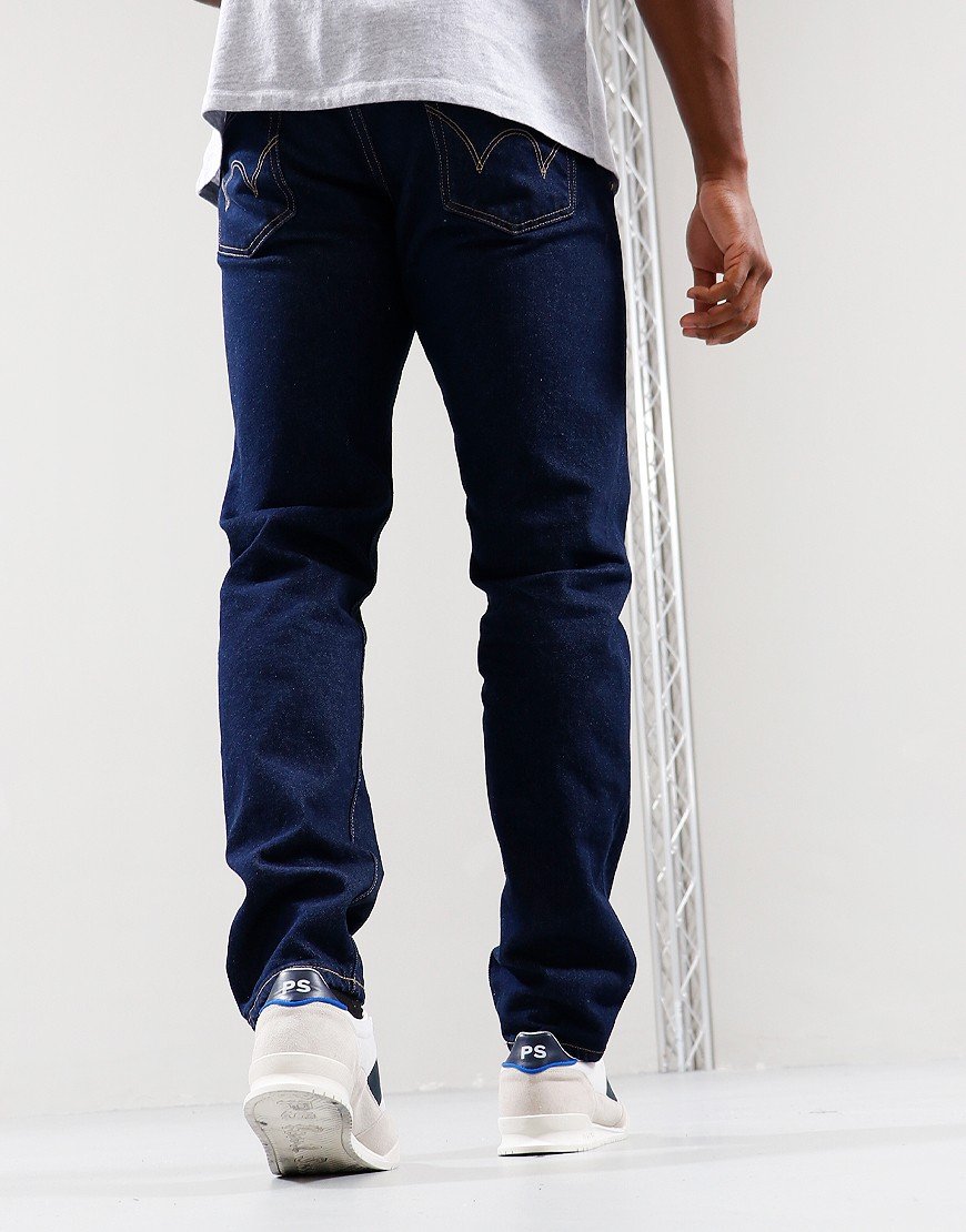EDWIN Regular Fit Tapered Kaihara Pure Indigo Blue Rinsed - Terraces ...