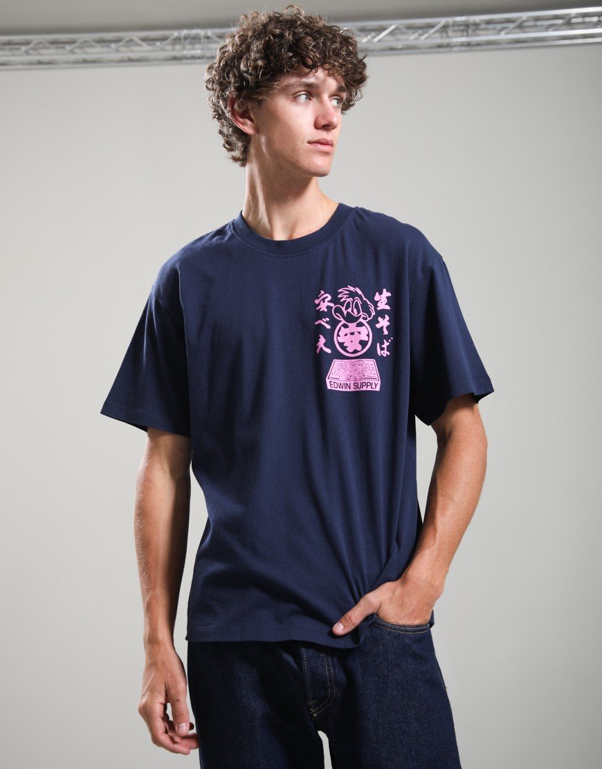EDWIN Soba Yasube T-Shirt Maritime Blue