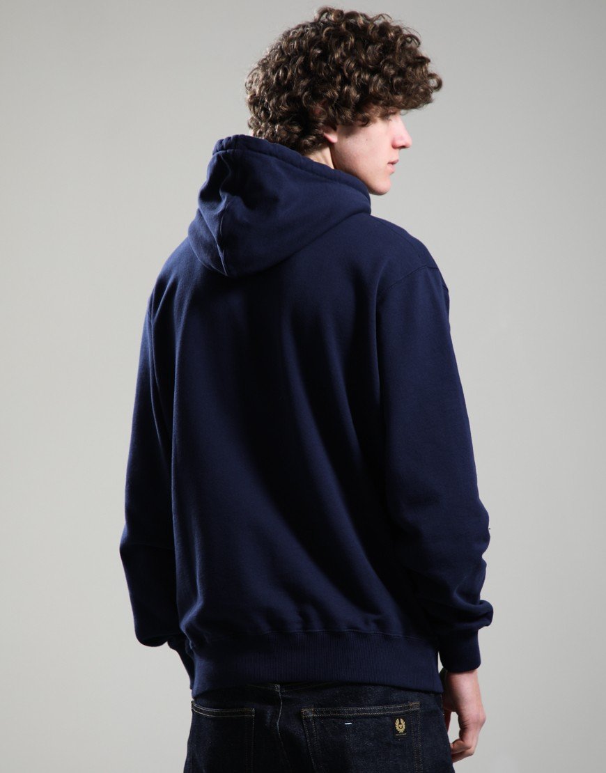 Edwin Sunset On Fuji San Hoodie Maritime Blue