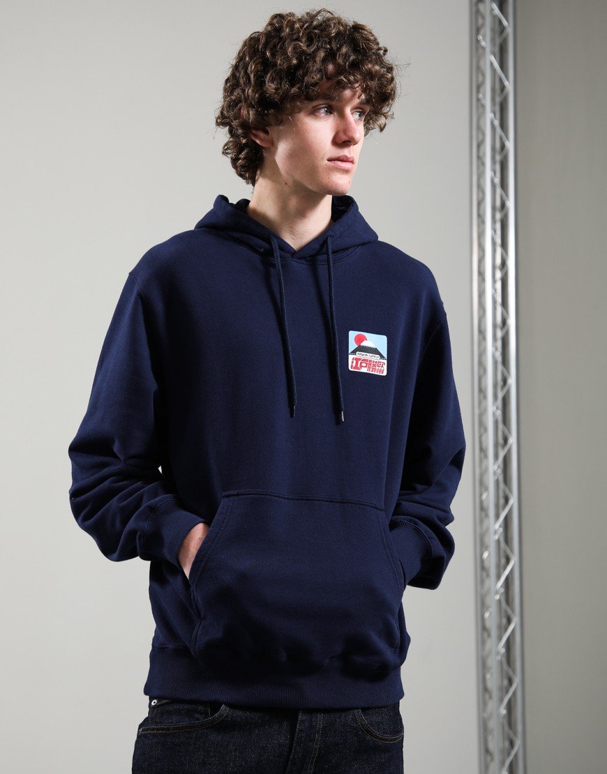 Edwin Sunset On Fuji San Hoodie Maritime Blue