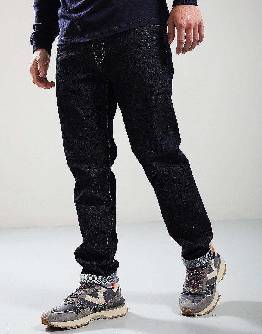 EDWIN Kaihara Tapered Stretch Denim Jeans Blue Rinsed EDWIN Kaihara Tapered Stretch Denim Jeans Blue Rinsed