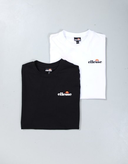 Ellesse Simpla 2 Pack T-Shirt Black/White