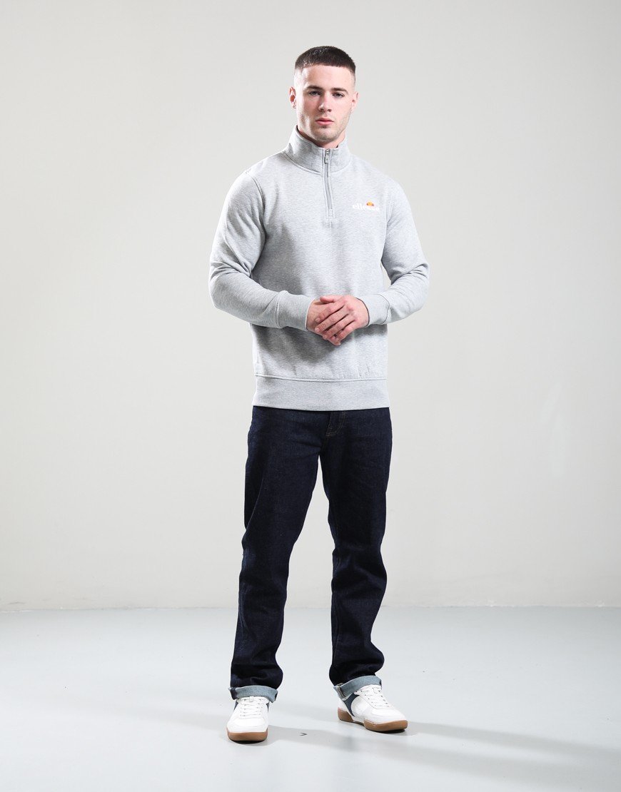 Ellesse Benevento 1/4 Zip Sweat Light Grey Marl