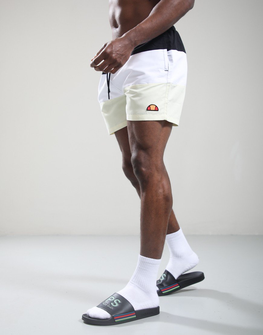 Ellesse Cielo Swim Shorts Black/White/Light Yellow