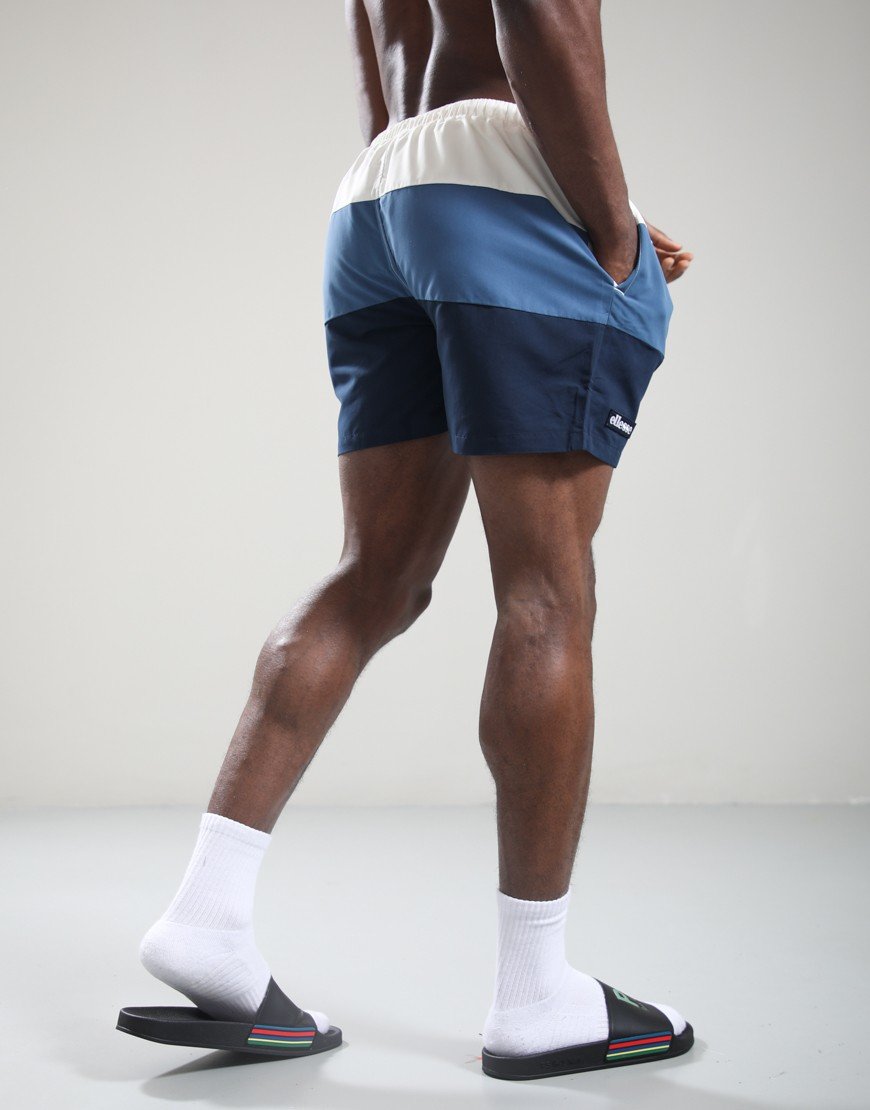 Ellesse Cielo Swim Shorts Off White/Blue/Navy
