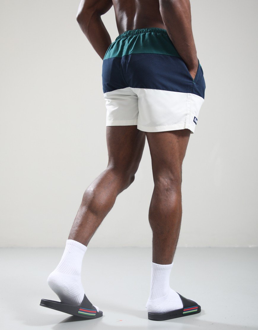 Ellesse Cielo Swim Shorts Dark Green/Navy/Off White
