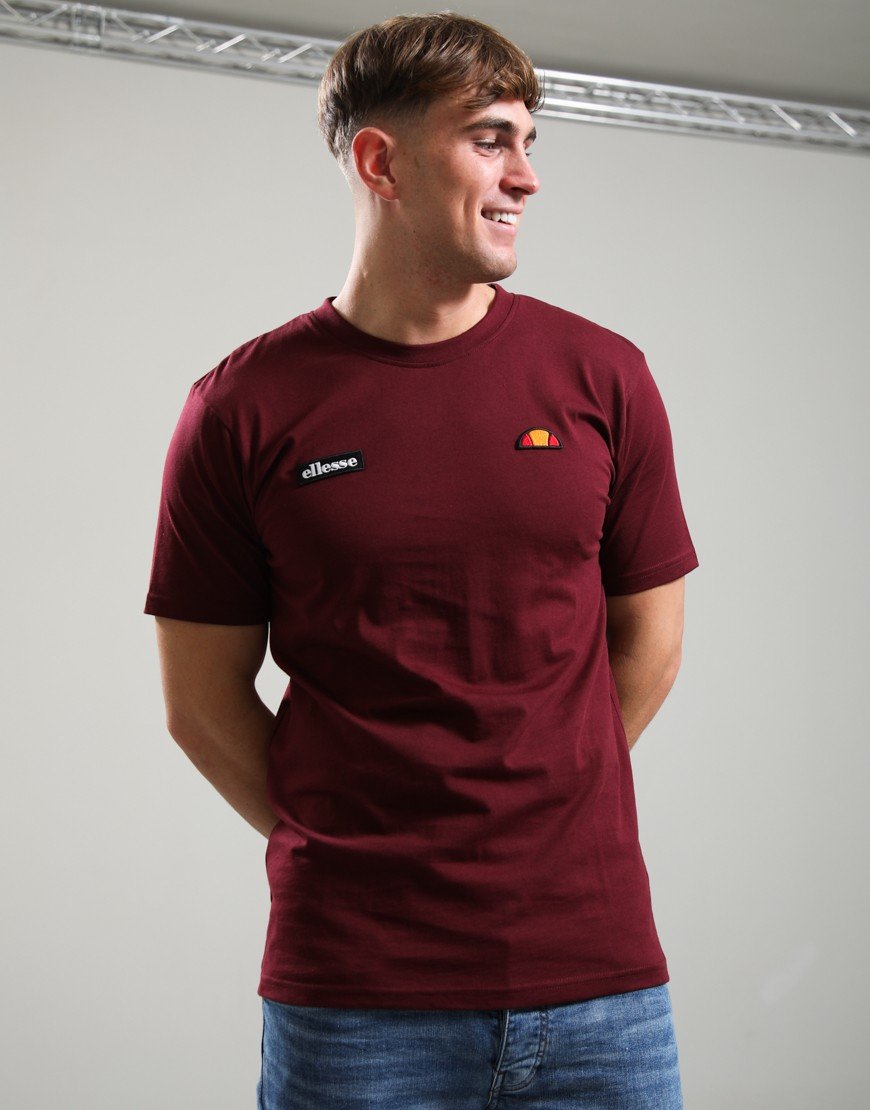 Ellesse Floran T-Shirt Burgundy