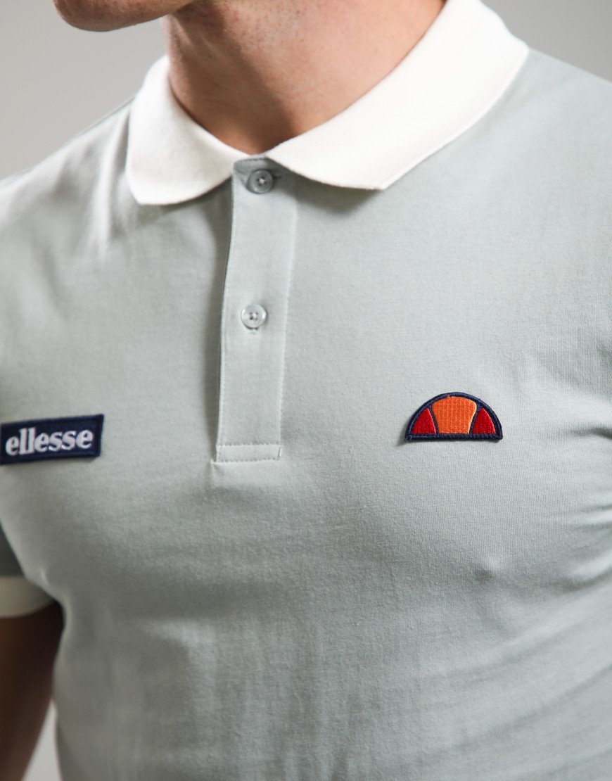Ellesse Lessepsia Polo Shirt Sage/Off White
