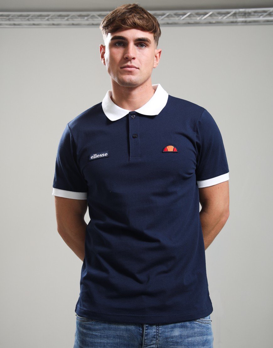 Ellesse Lessepsia Polo Shirt Navy/White