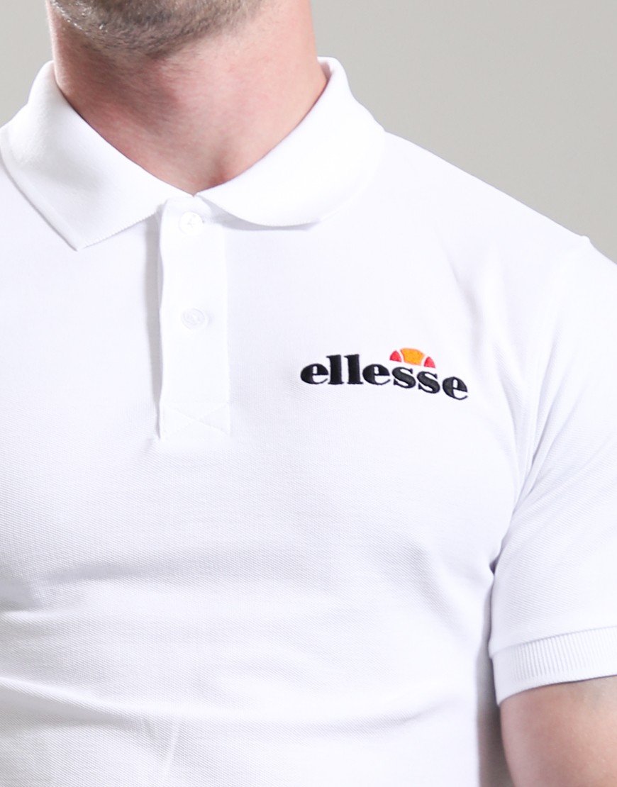 Ellesse Loch Polo Shirt White