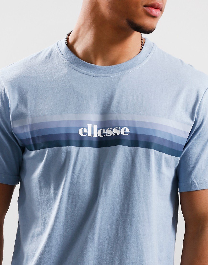 Ellesse Meduno Men's T-Shirt – Light Blue Cotton Jersey Crew Neck
