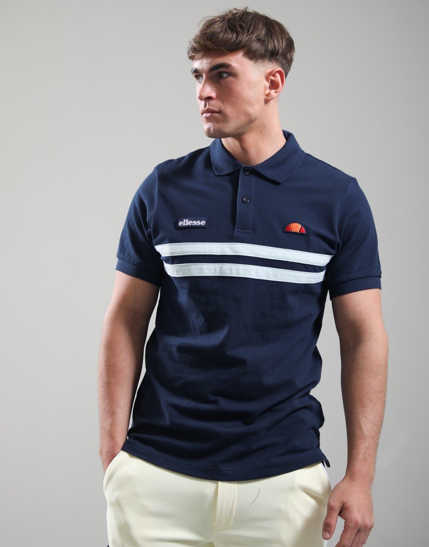 Ellesse Muccia Polo Shirt Navy/Light Blue