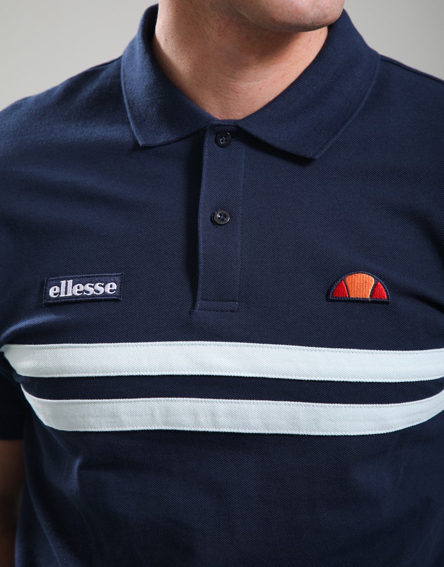 Ellesse Muccia Polo Shirt Navy/Light Blue