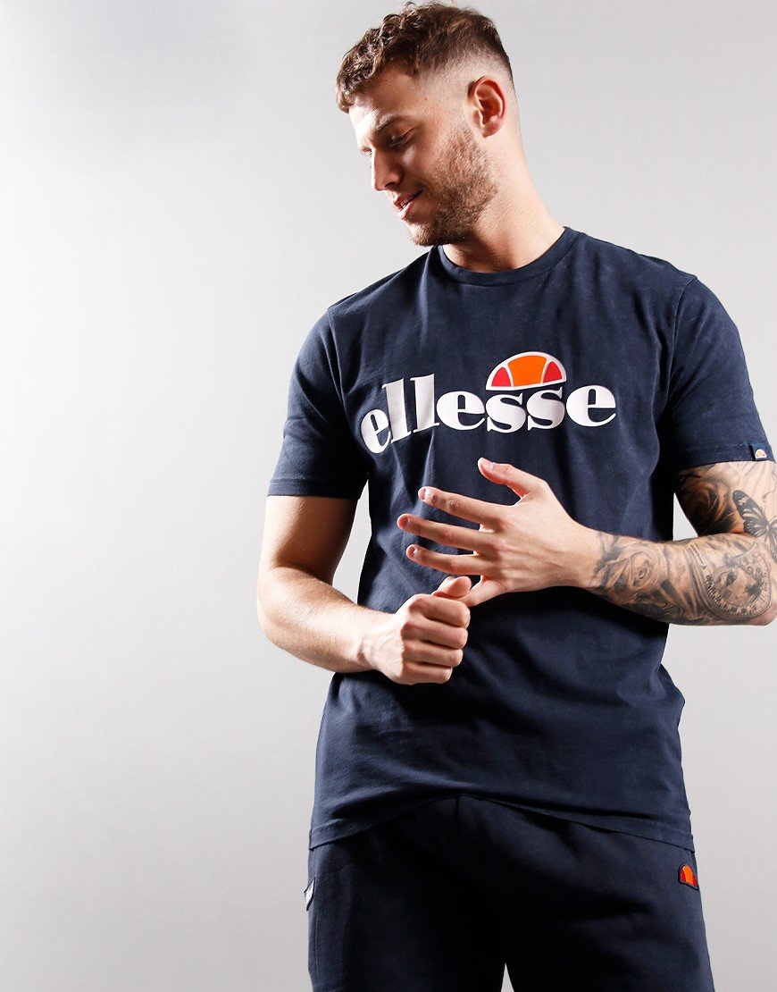 Ellesse Prado Caustic T-shirt Navy Terraces Menswear