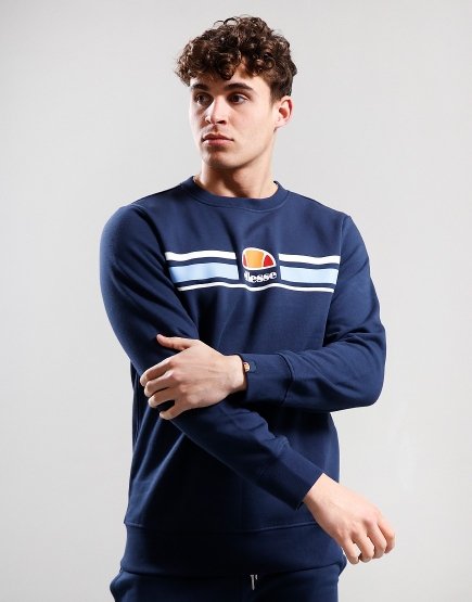 Ellesse Regalie Crew Sweatshirt Navy/Light Blue