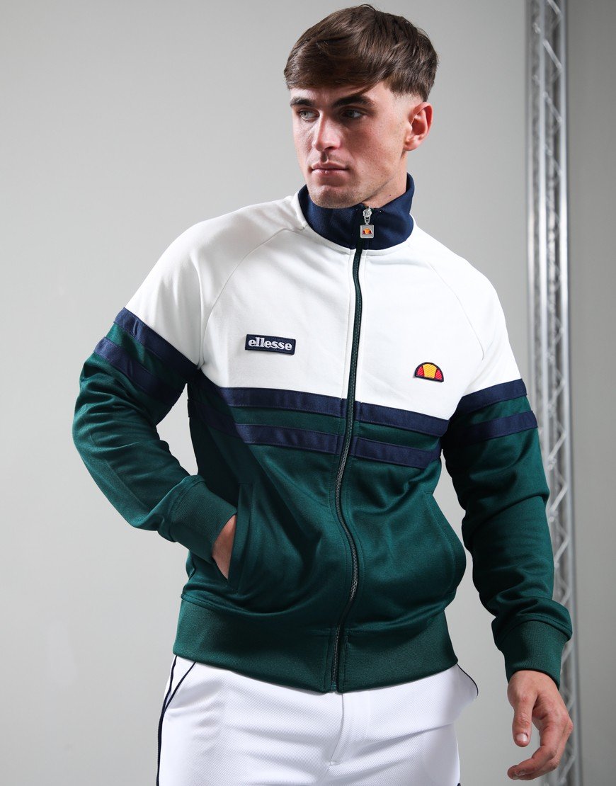 Ellesse Rimini Track Jacket Dark Green/Off White