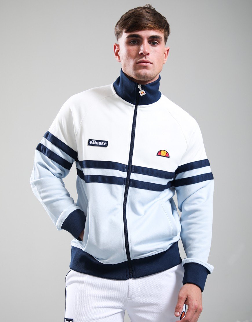 Ellesse Rimini Track Jacket Off White/Light Blue