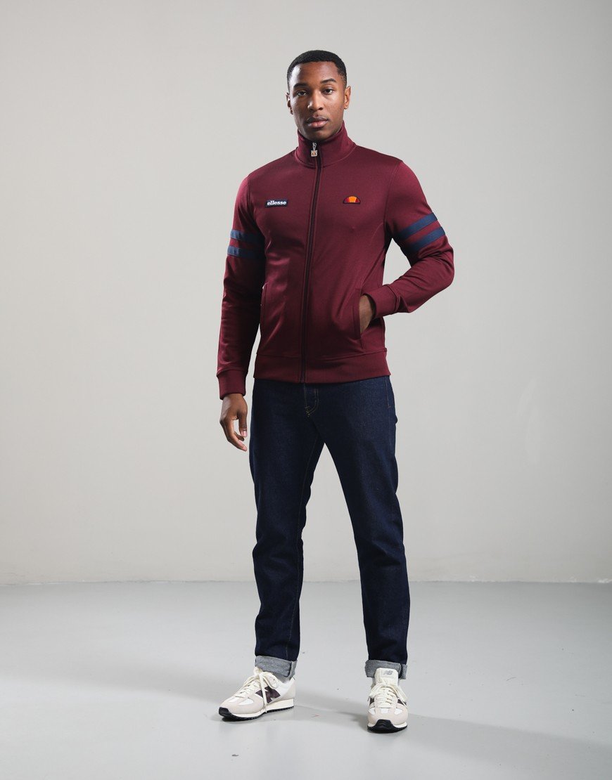 Ellesse Roma Track Jacket Burgundy/Navy