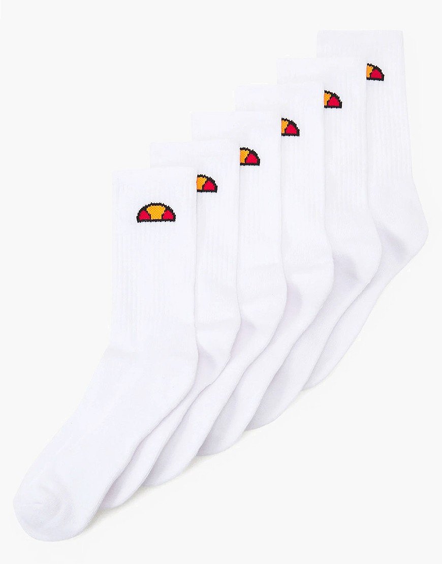 Ellesse Tamuna 6 Pack Socks White