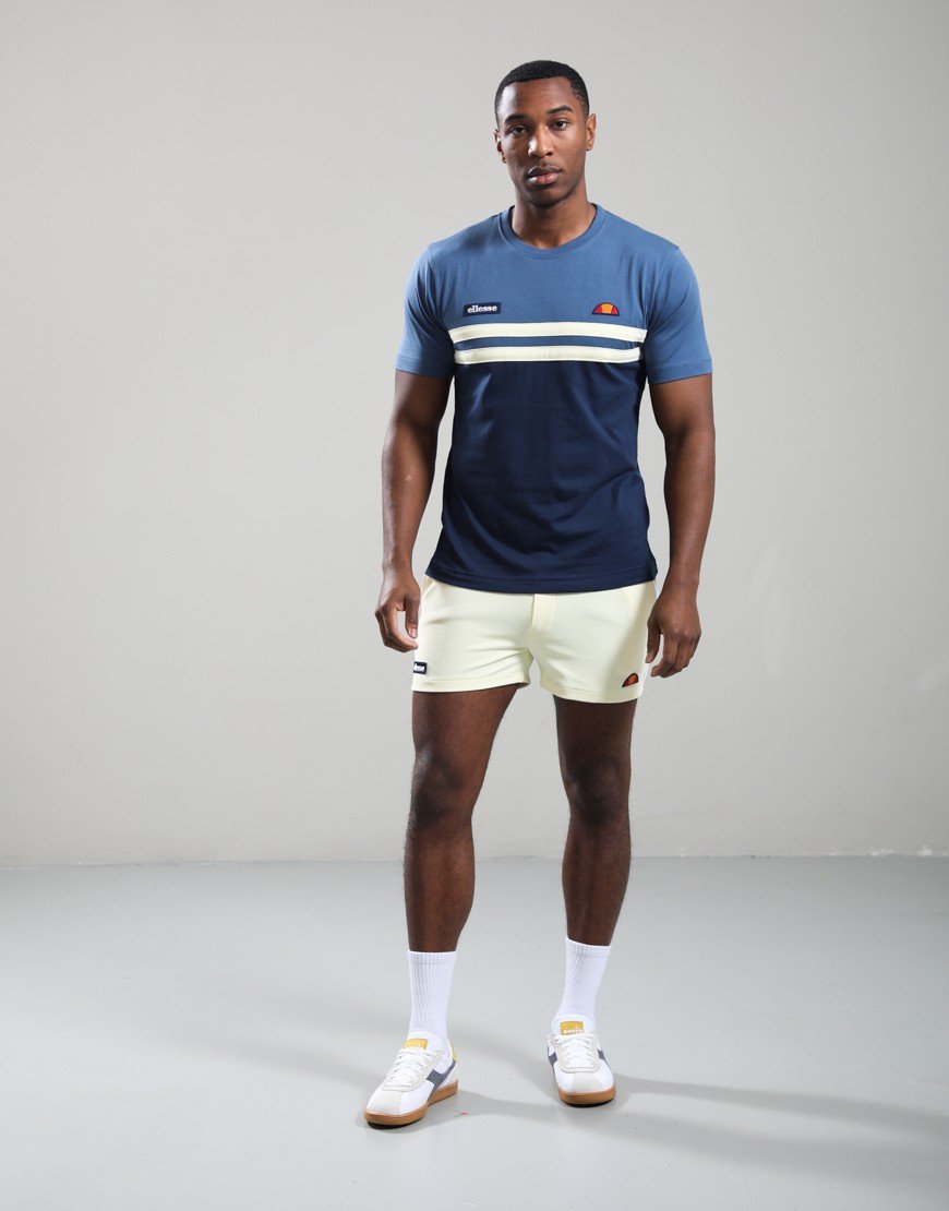 Ellesse Venire T-Shirt Navy/Light Yellow