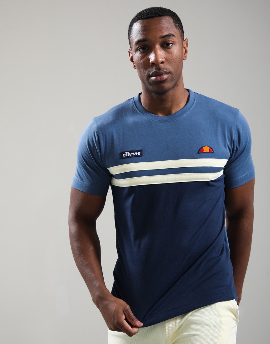Ellesse Venire T-Shirt Navy/Light Yellow