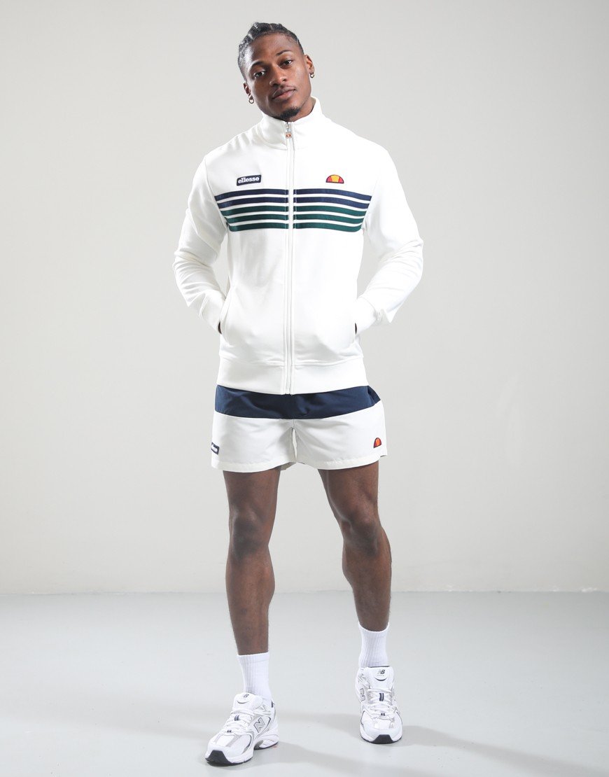Ellesse Vicenza Track Jacket Off White/Dark Green